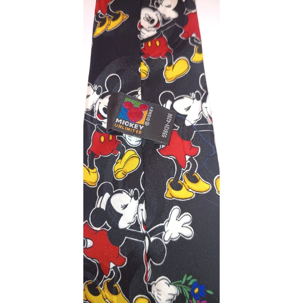Lot of 2 Vintage Silk Novelty Neck Ties Mickey Mouse Winnie The Pooh Kidcore - Picture 13 of 16